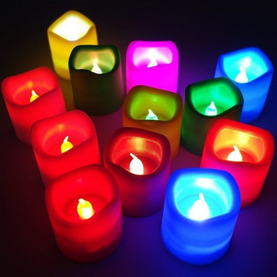 Rosevestla Multi Color LED C Candle Candle(Multicolor, Pack of 12)