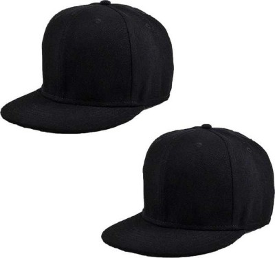 Rozti Self Design Snapback Cap Cap(Pack of 2)