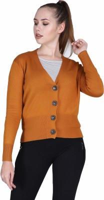 MansiCollections Women Button Solid Cardigan