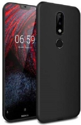 KJYOTHI Back Cover for Nokia 6.1 Plus(Black, Pack of: 1)