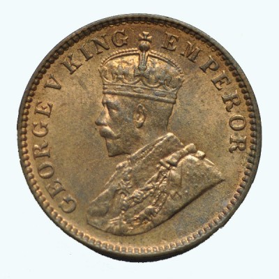Mintage World British India King George V Quarter Anna 1935 Calcutta Medieval Coin Collection(1 Coins)