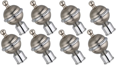 GROWNIX Silver Rod Rail Bracket Metal(Pack of 8)