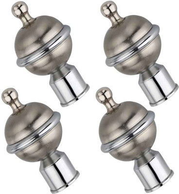GROWNIX Silver Rod Rail Bracket Metal(Pack of 4)