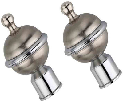 GROWNIX Silver Rod Rail Bracket Metal(Pack of 2)