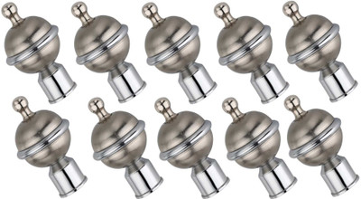GROWNIX Silver Rod Rail Bracket Metal(Pack of 10)