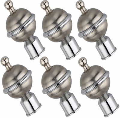 GROWNIX Silver Rod Rail Bracket Metal(Pack of 6)