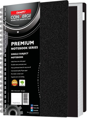 LUXOR Single Ruled A5-160 A5 Note Book Single Ruled 160 Pages(Black)