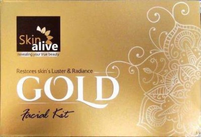 Skin Alive gold Facial Kit For Smooth And Silky Skin(5 x 15 g)