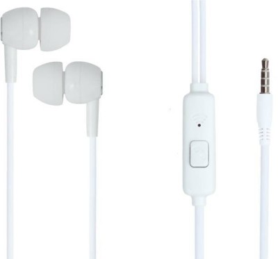 Meyaar Beex HD Sound with Ultra High Bass Earphone with 3.5mm Jack Wired Gaming Headset(White, In the Ear)