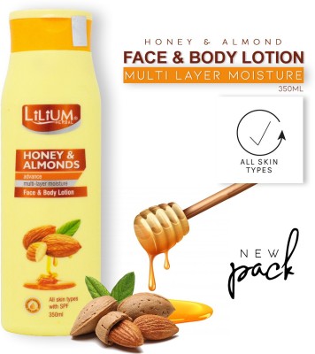 LILIUM Herbal Honey & Almonds Face & Body Lotion(350 ml)