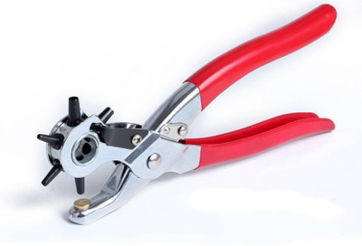 Oxfo Revolving Leather Canvas Rubber Belt Holes Punch Plier(Length : 5 inch)