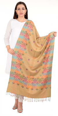 BAISA Printed, Polka Print Pure Wool Women Stole