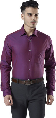 Raymond Men Self Design Formal Purple Shirt