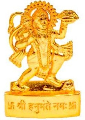 Satya Vipal Gold Plated Hanuman Ji Decorative Showpiece  -  7 cm(Brass, Gold)