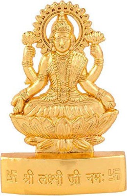 Satya Vipal Gold Plated Goddess Laxmi Ji Idol-7x1x5cm Decorative Showpiece  -  7 cm(Brass, Gold)