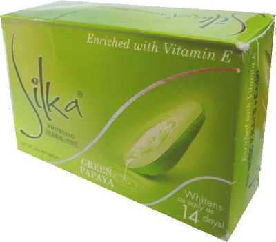 SILKA Green Papaya Soap For Anti Pigmentation And Anti Scar(135 g)
