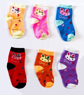 KITKING Baby Boys & Baby Girls Printed Ankle Length(Pack of 6)