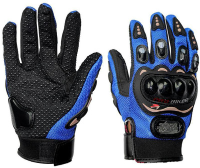 Probiker PB7G2 Hand Grip for Bike Motorcycle Scooter - (Blue M) Riding Gloves(Blue, Black)