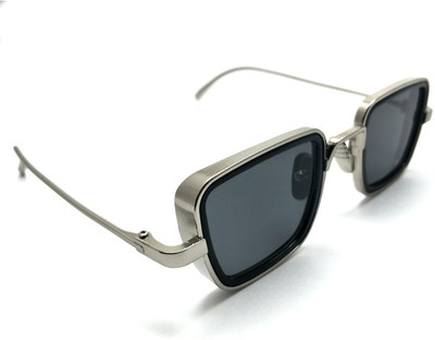 INSCAPE Gallery Rectangular, Round Sunglasses(Black)