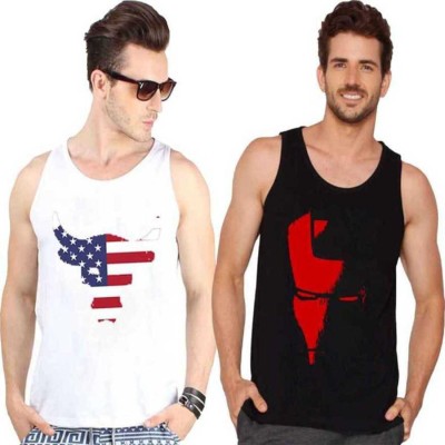 Veirdo Printed Men Round Neck White, Black T-Shirt