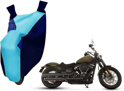 WolkomHome Two Wheeler Cover for Harley Davidson(Blue, Clear)