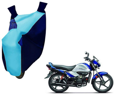 WolkomHome Two Wheeler Cover for Hero(Splendor I Smart, Blue, Clear)