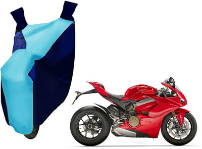 WolkomHome Two Wheeler Cover for Ducati(899 Panigale, Blue, Clear)