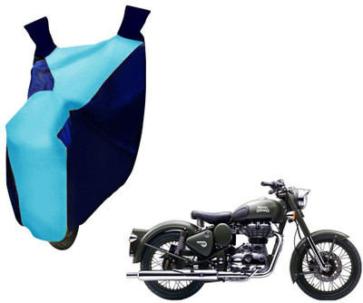 WolkomHome Two Wheeler Cover for Royal Enfield(Bullet 350, Blue)