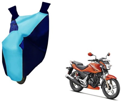 WolkomHome Two Wheeler Cover for Hero(CBZ Extreme, Blue, Clear)