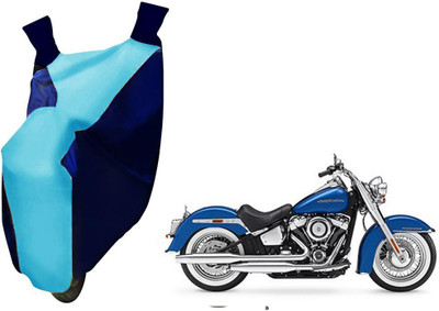 WolkomHome Two Wheeler Cover for Harley Davidson(HF Deluxe, Blue, Clear)