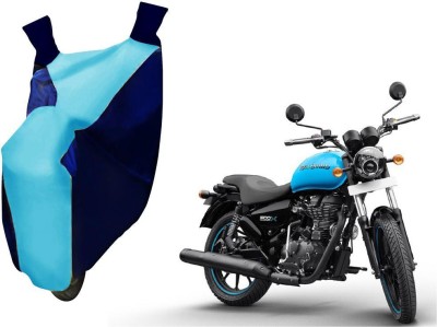 WolkomHome Two Wheeler Cover for Royal Enfield(Thunderbird 500, Blue, Clear)