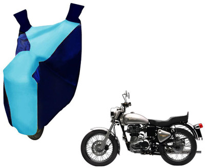 WolkomHome Two Wheeler Cover for Royal Enfield(Twin spark, Blue)