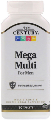 21st Century Mega Multi, For Men, Multivitamin & Multimineral, 90 Tablets(90 Tablets)