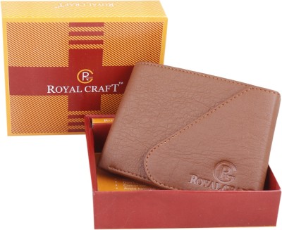 Royal Craft Men Casual Tan Artificial Leather Wallet(7 Card Slots)