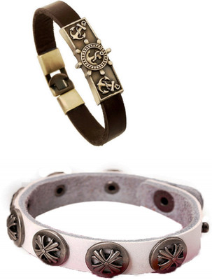 Fashion For Sure Leather Bracelet Set(Pack of 2)