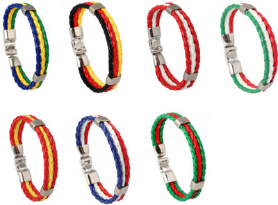 Fashion For Sure Leather Bracelet Set(Pack of 7)