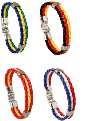 Fashion For Sure Leather Bracelet Set(Pack of 4)