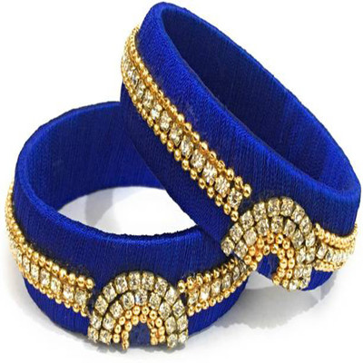 KHANDELWALIMPEX Silk Dori Pearl Bangle(Pack of 2)