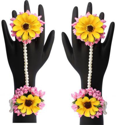 khandelwal impex Brass Pearl Ring Bracelet(Pack of 2)