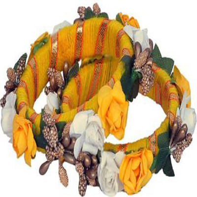 KHANDELWALIMPEX Silk Dori Pearl Bangle(Pack of 2)