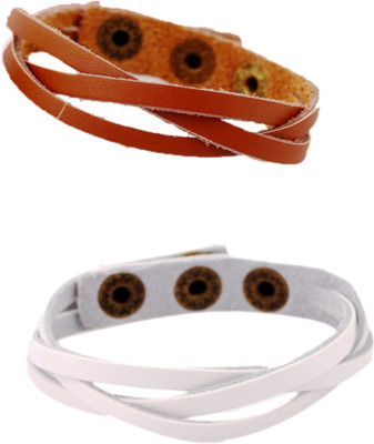 Fashion For Sure Leather Bracelet Set(Pack of 2)