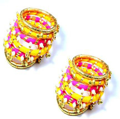khandelwal impex Brass Pearl Bangle Set(Pack of 16)
