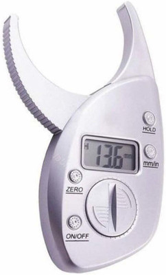DEVZA Digital Skin Fold Caliper Body Fat Measure Kit Body Fat Analyzer(Silver)