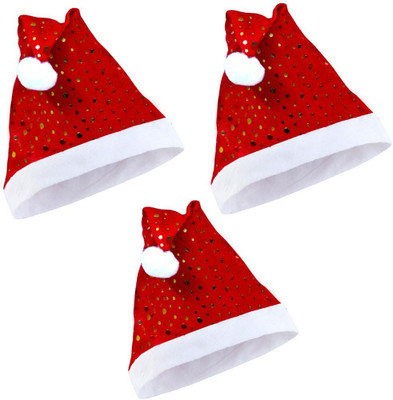 ME&YOU Solid Santa Cap Cap(Pack of 3)