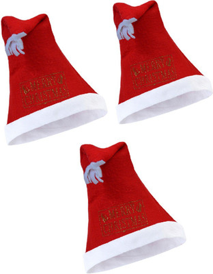 ME&YOU Solid Santa Cap Cap(Pack of 3)