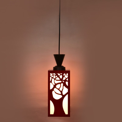 Gojeeva Wooden Hanging Lamp Style Hanging Lamp Creative Wood Pendant Light Pendant Lamp Ceiling Lamp(Red)
