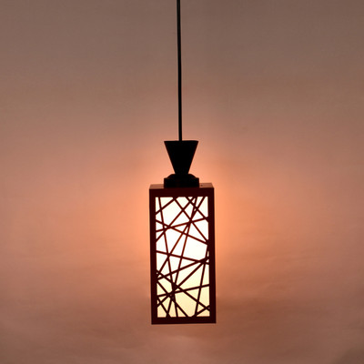 Gojeeva Wooden Hanging Lamp Style Hanging Lamp Creative Wood Pendant Light Pendant Lamp Ceiling Lamp(Red)