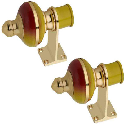 GROWNIX Yellow, Red Rod Rail Bracket Metal(Pack of 2)