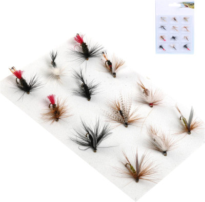 Nema Artificial Fly Carbon Steel Fishing Lure(Pack of 12, Size 5)