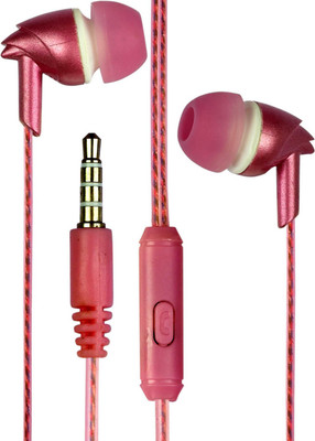 SP EXPORTS ULTRA SWEET SOUND BEST QUALITY STEREO PINK EARPHONE Wired Headset(Pink, Wired in the ear)